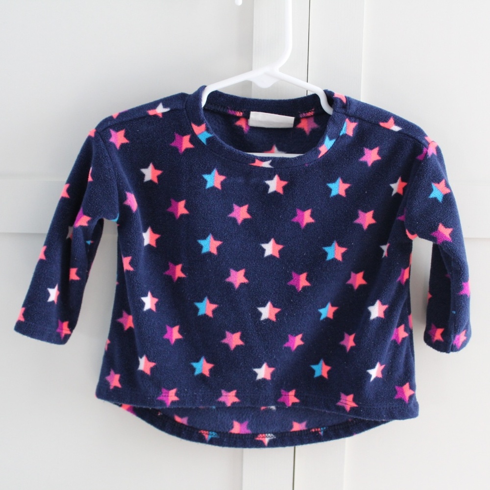 Crazy 8 sweatshirt star print GUC 6-12 months